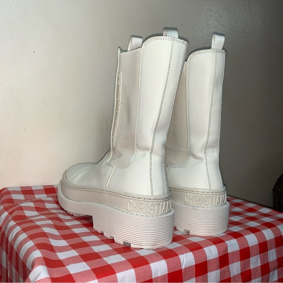 CHRISTIAN DIOR Leather Chelsea Boots Size 7 US / 37 EUR - Picture 6 of 16